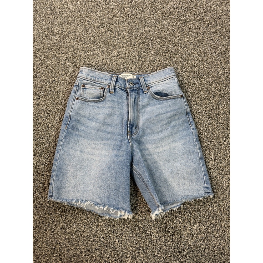 Abercrombie & Fitch The 7" Dad High Rise Shorts Women's Size 25 Blue